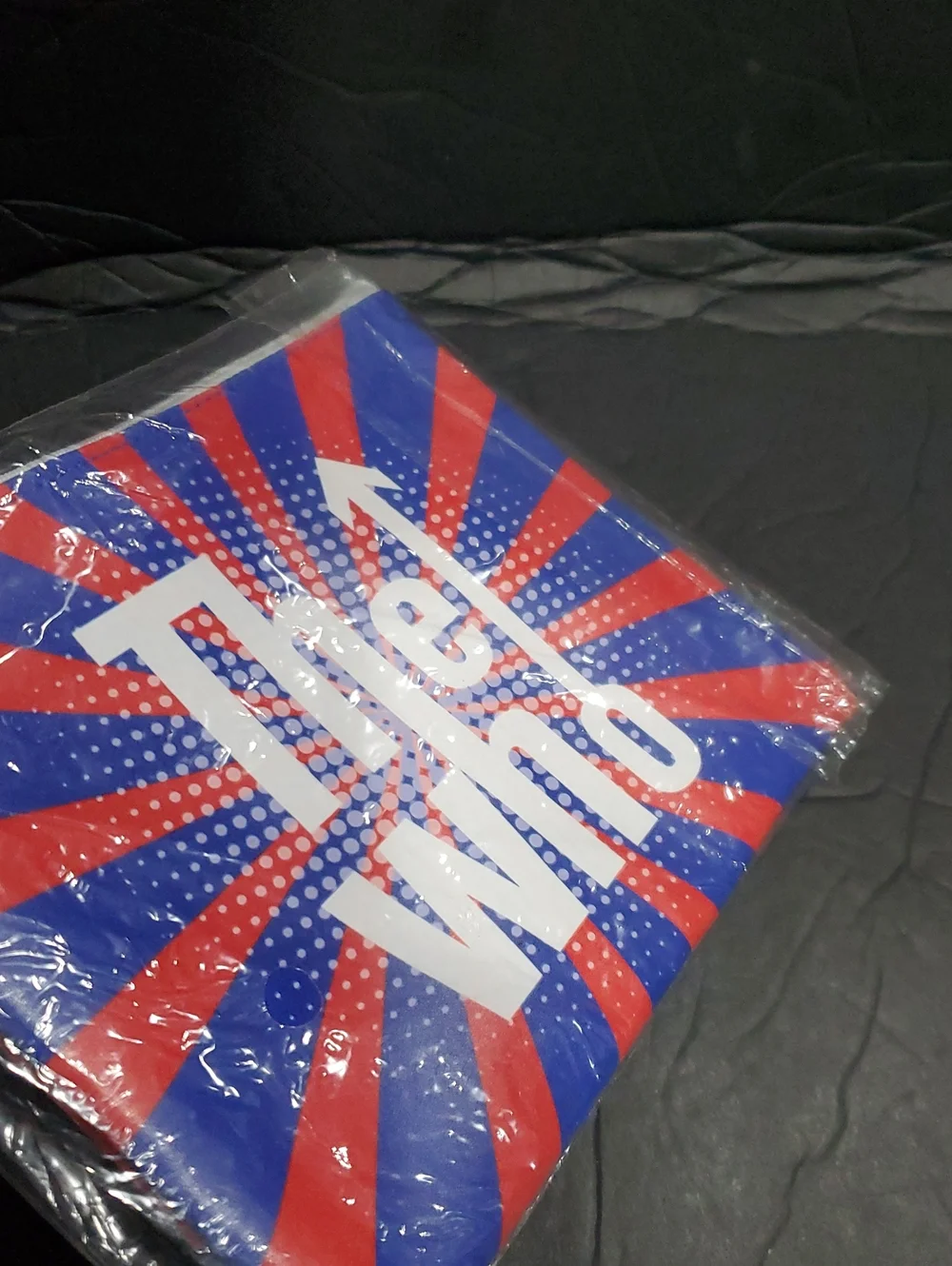 The Who rock band blue red UK union jack style cosmetics makeup pouch case new